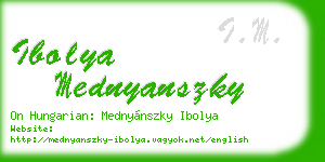 ibolya mednyanszky business card